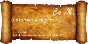 Csizmadia Móric névjegykártya